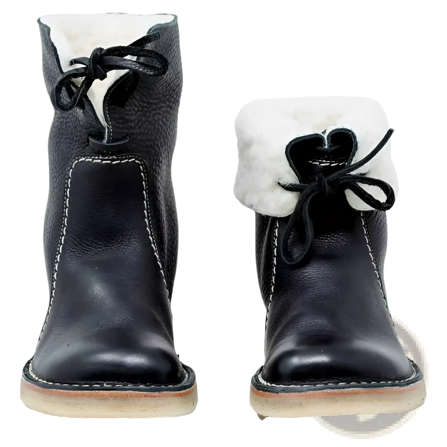 Women's Shearling Lined Leather Martin Boots