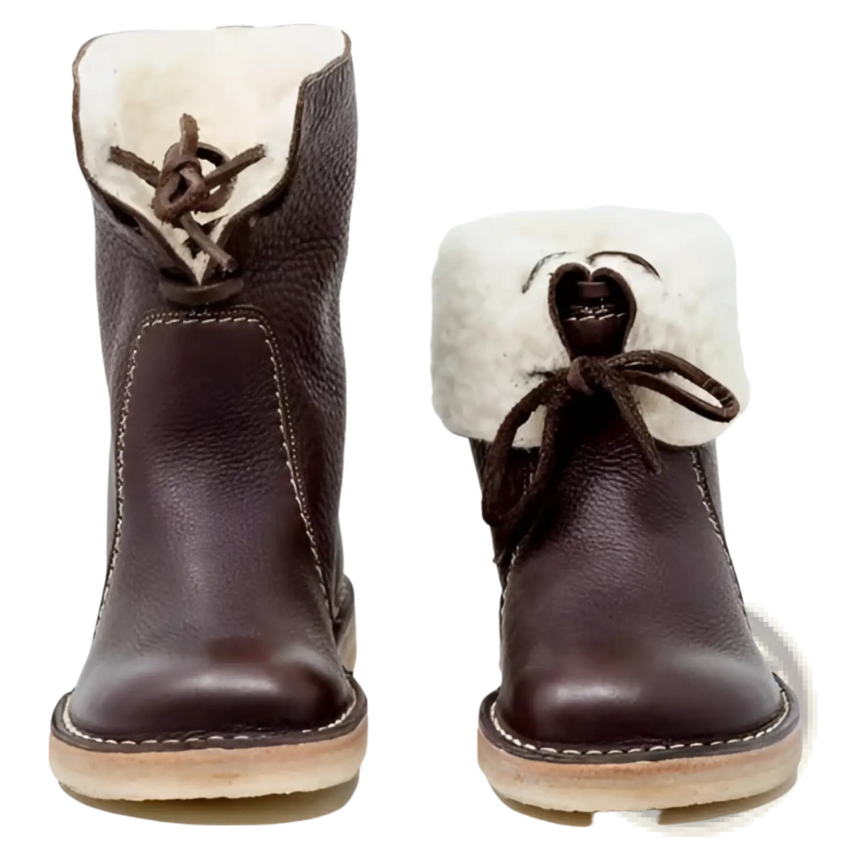Women's Shearling Lined Leather Martin Boots
