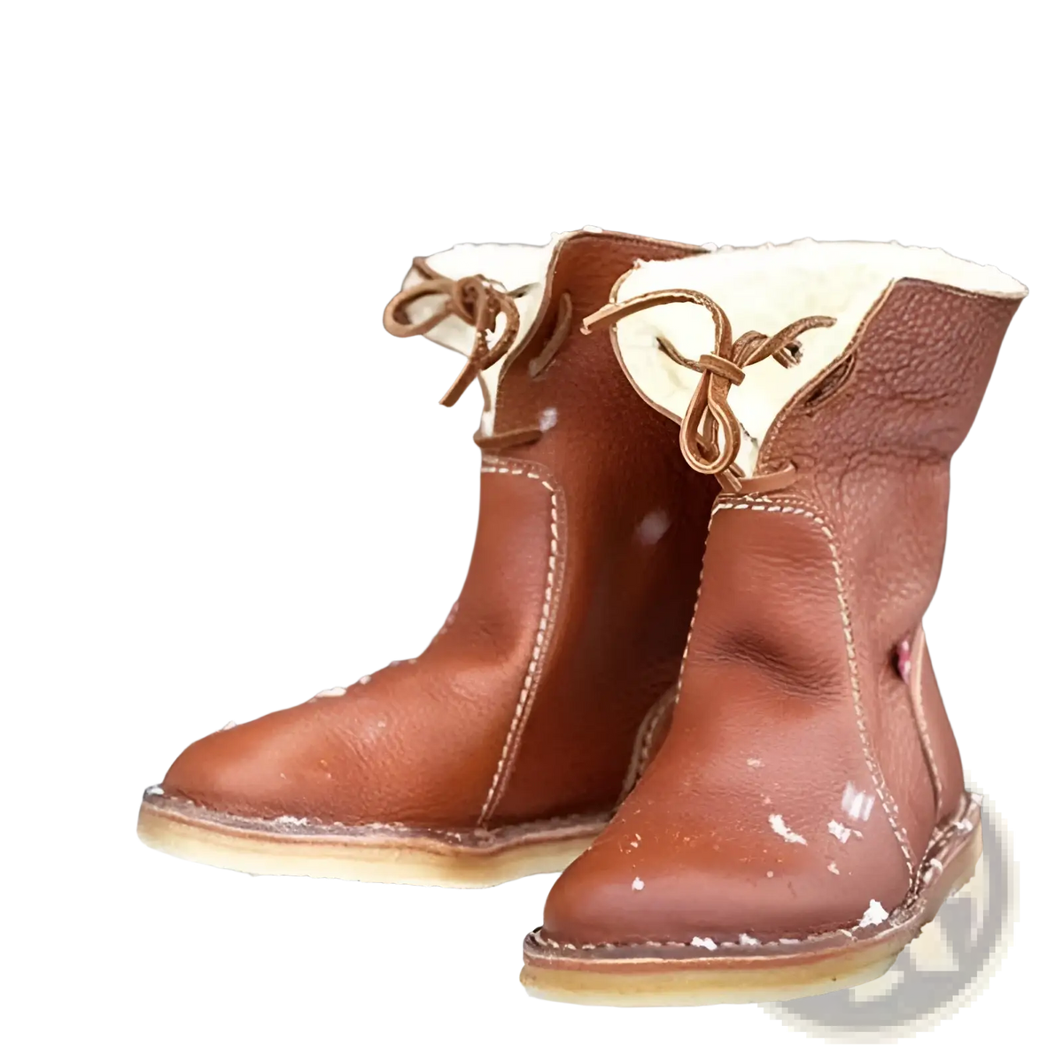 Women's Shearling Lined Leather Martin Boots