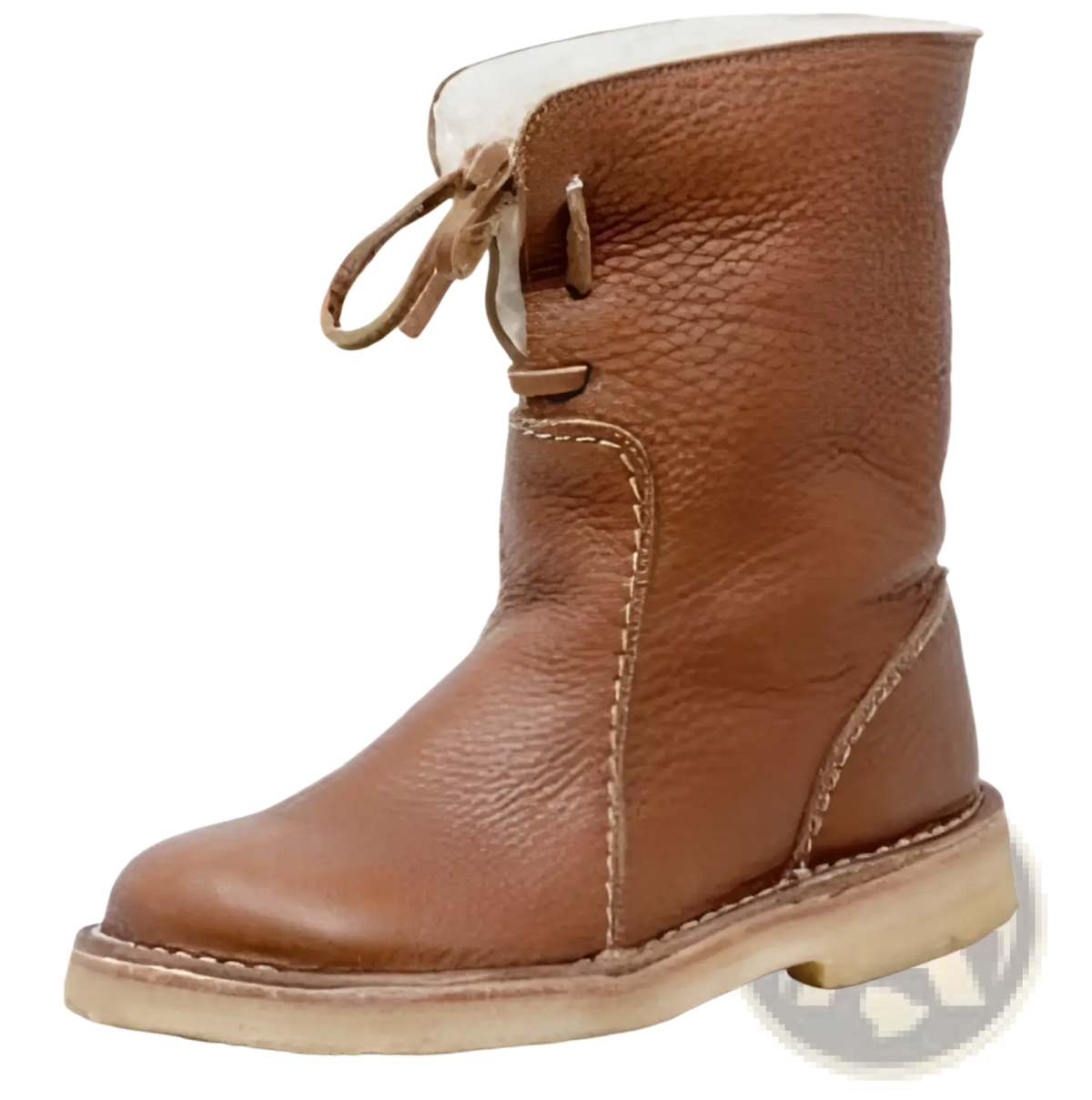 Women's Shearling Lined Leather Martin Boots