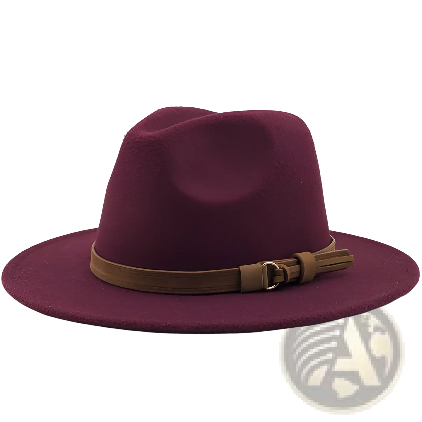 Wool Fedora Hat with Leather Belt
