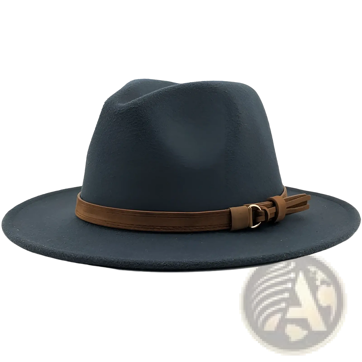 Wool Fedora Hat with Leather Belt