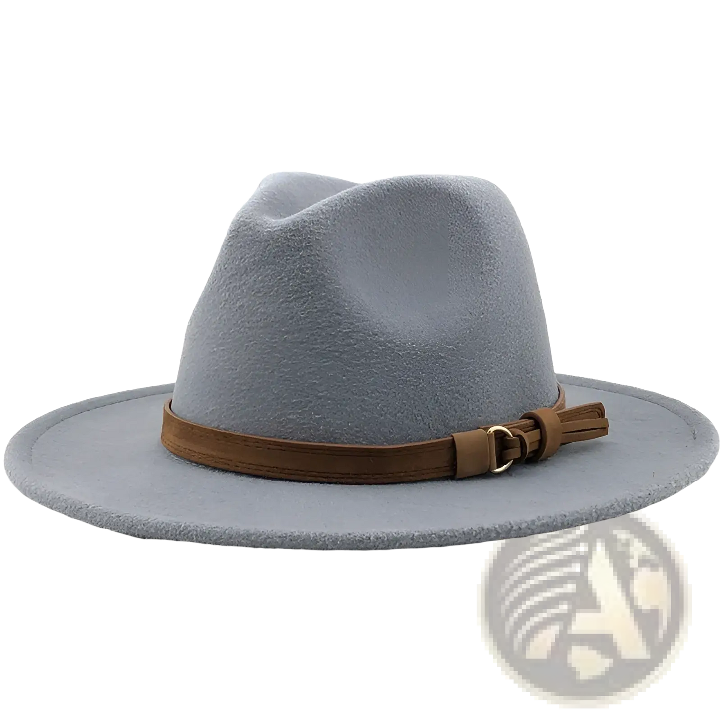 Wool Fedora Hat with Leather Belt