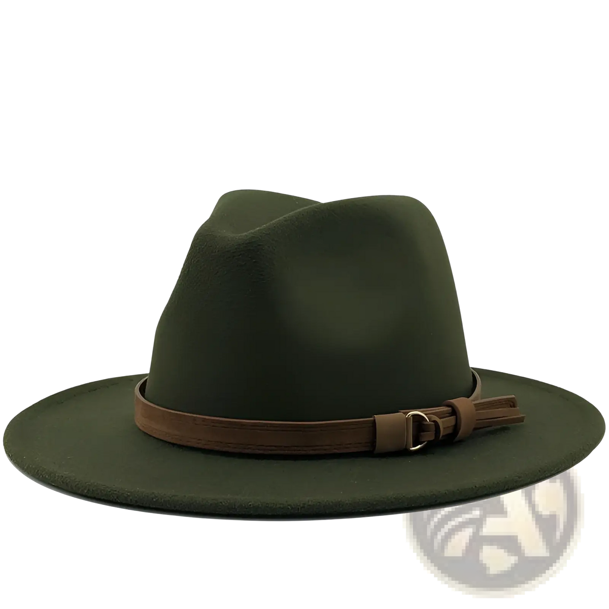 Wool Fedora Hat with Leather Belt
