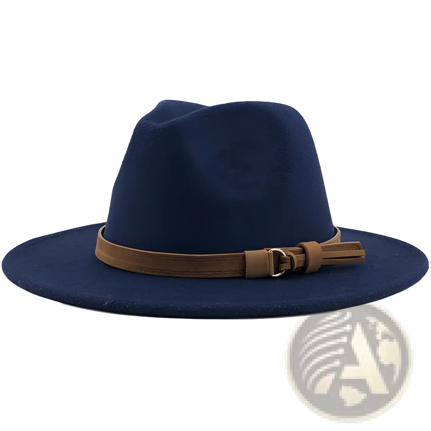 Wool Fedora Hat with Leather Belt