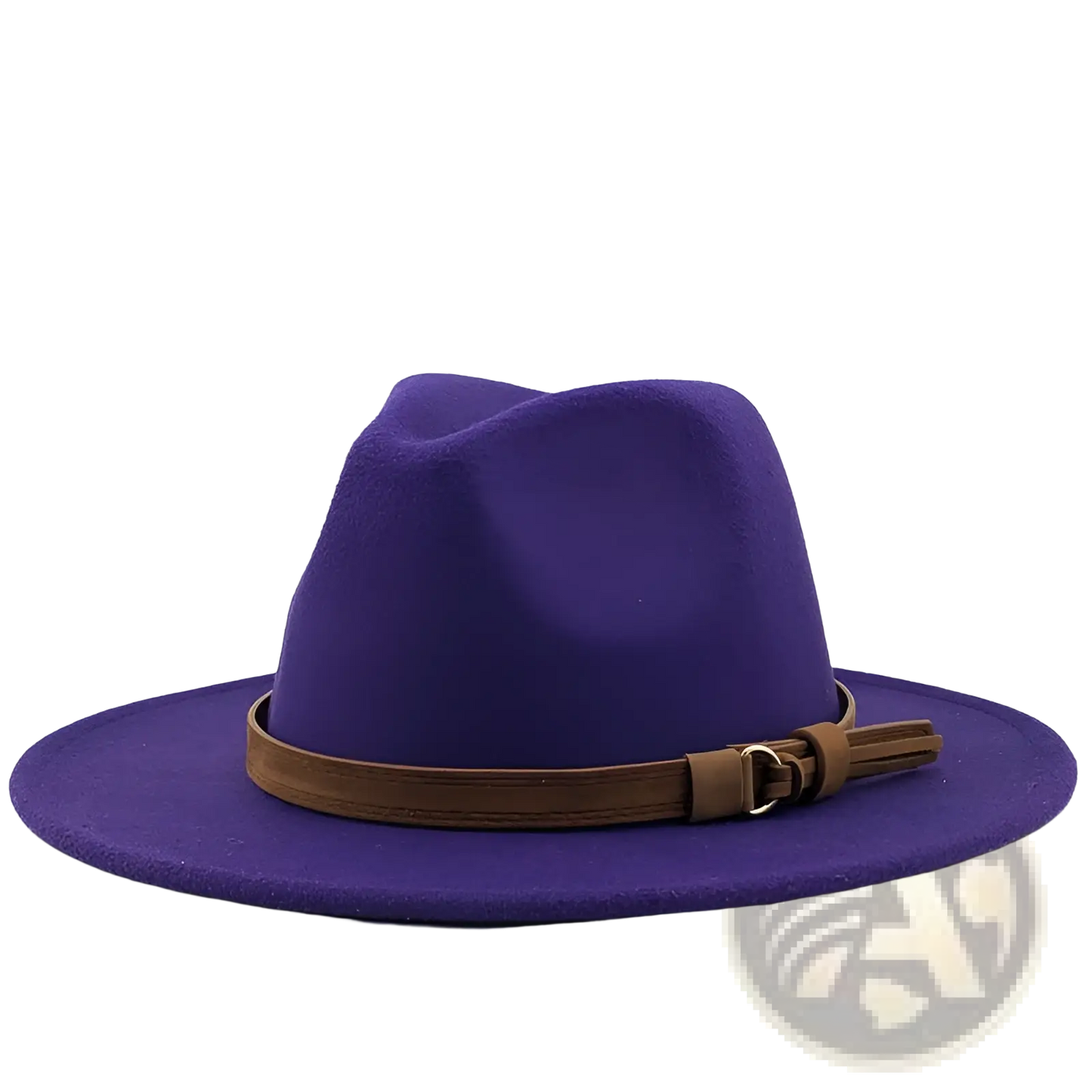 Wool Fedora Hat with Leather Belt