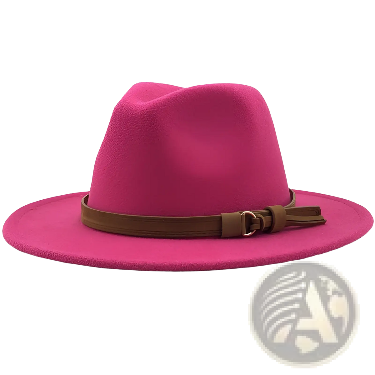 Wool Fedora Hat with Leather Belt