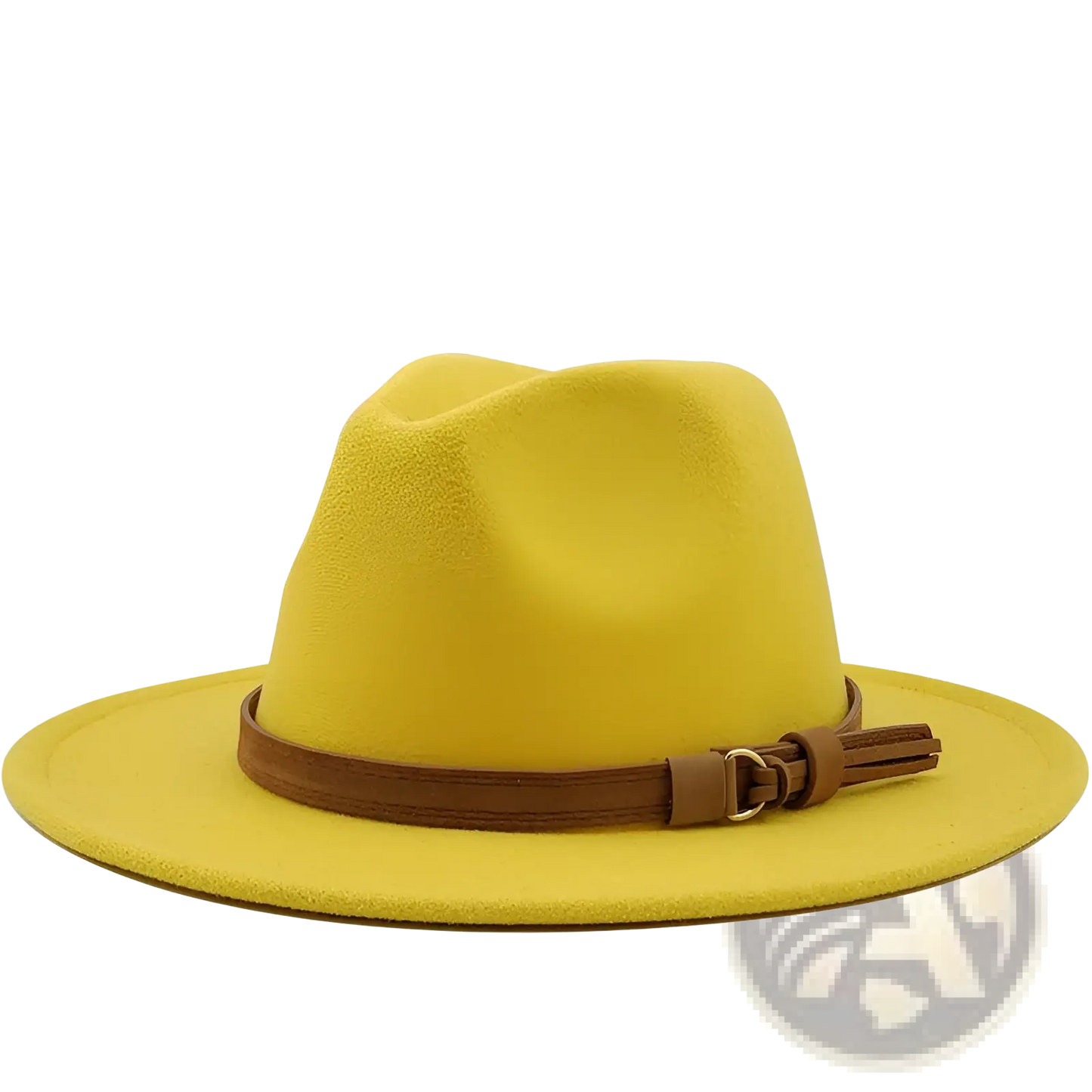 Wool Fedora Hat with Leather Belt