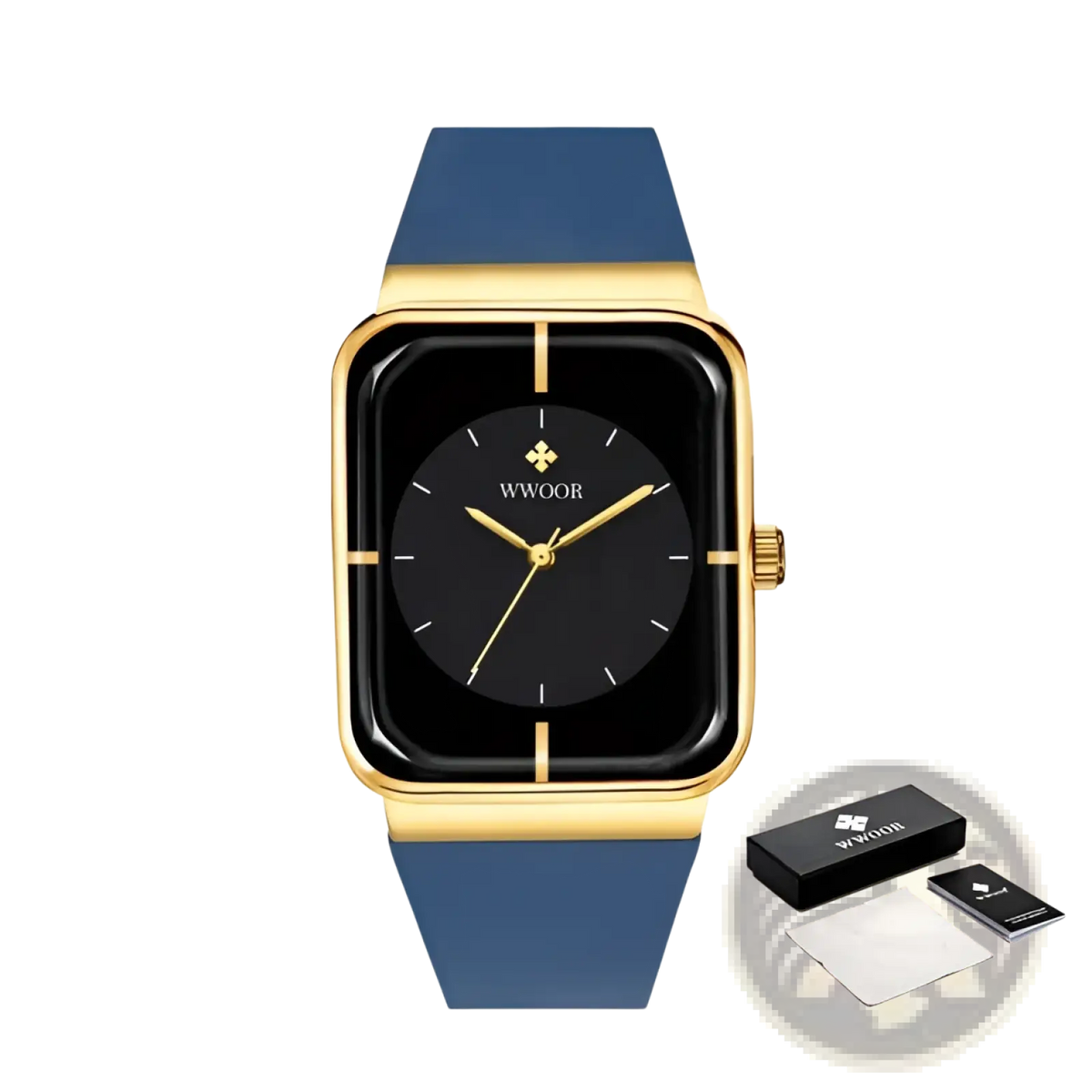Wwoor Gold Rectangle Quartz Watch