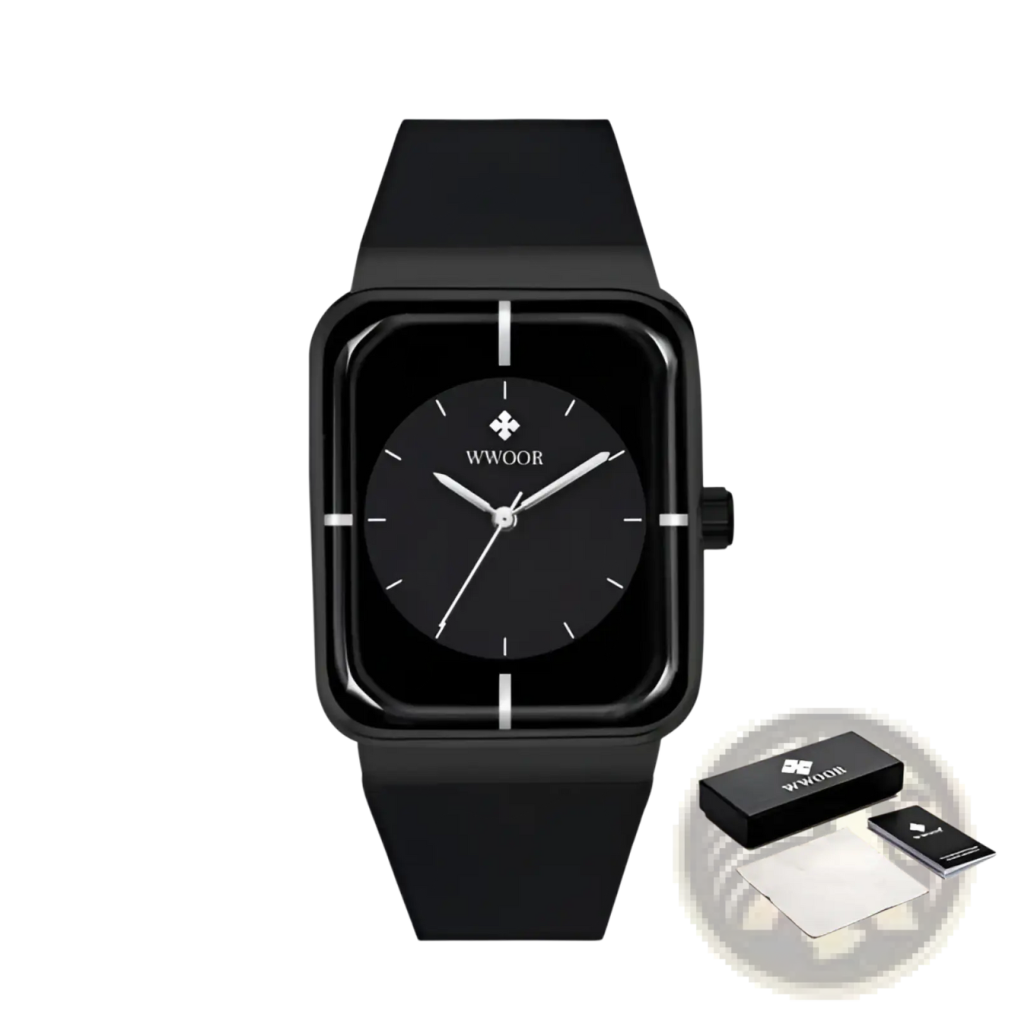 Wwoor Gold Rectangle Quartz Watch