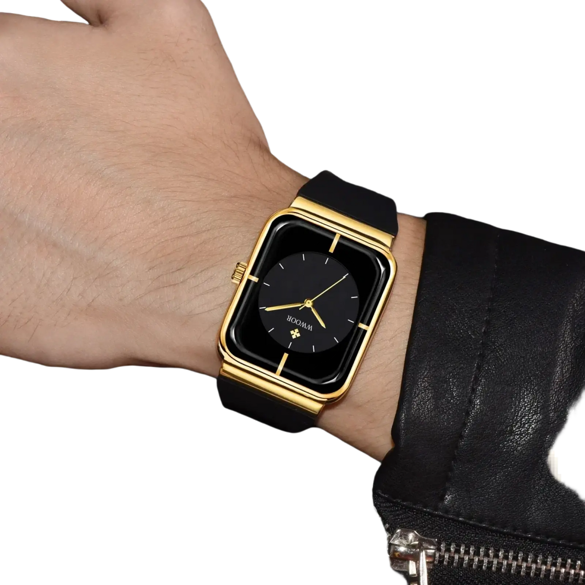 Wwoor Gold Rectangle Quartz Watch