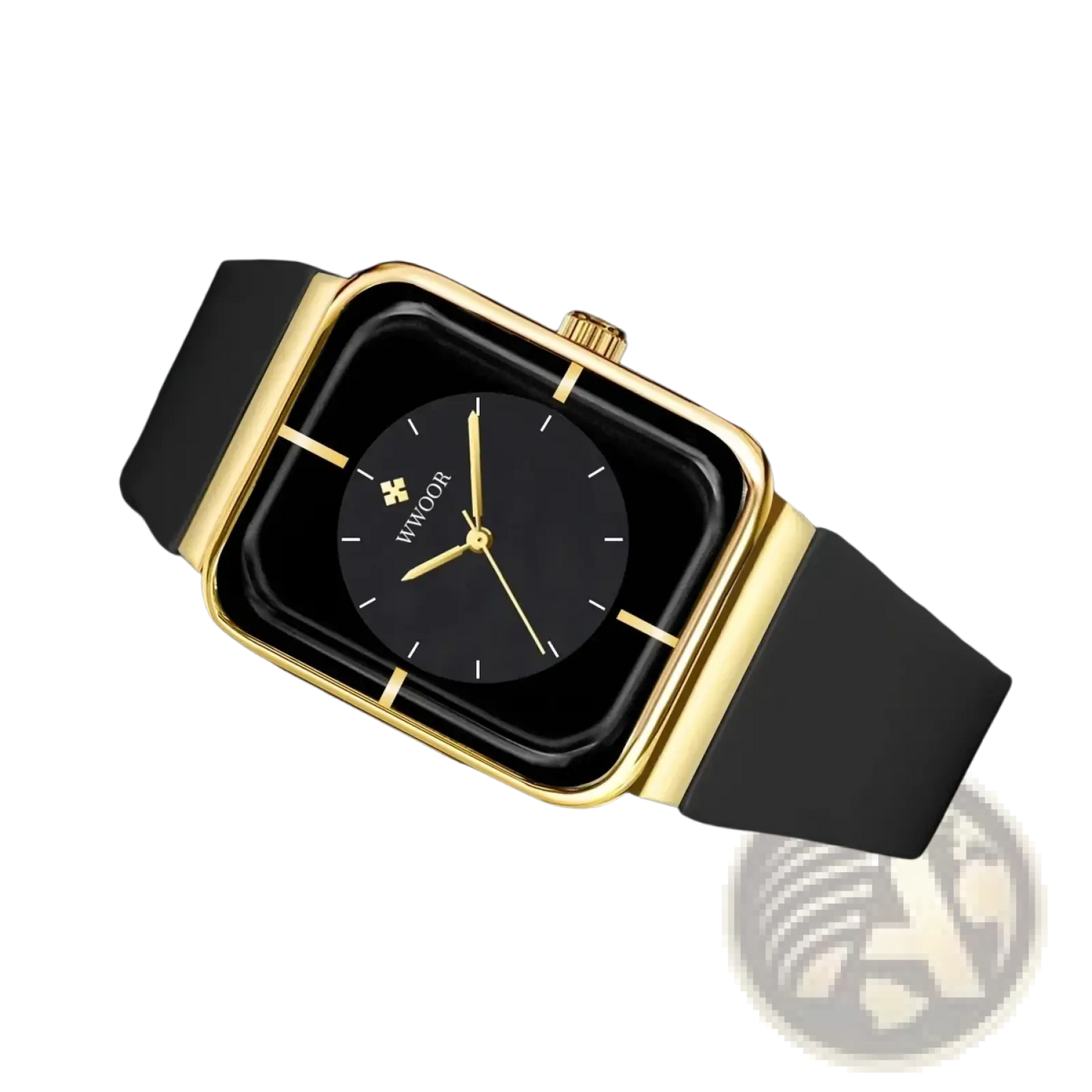 Wwoor Gold Rectangle Quartz Watch