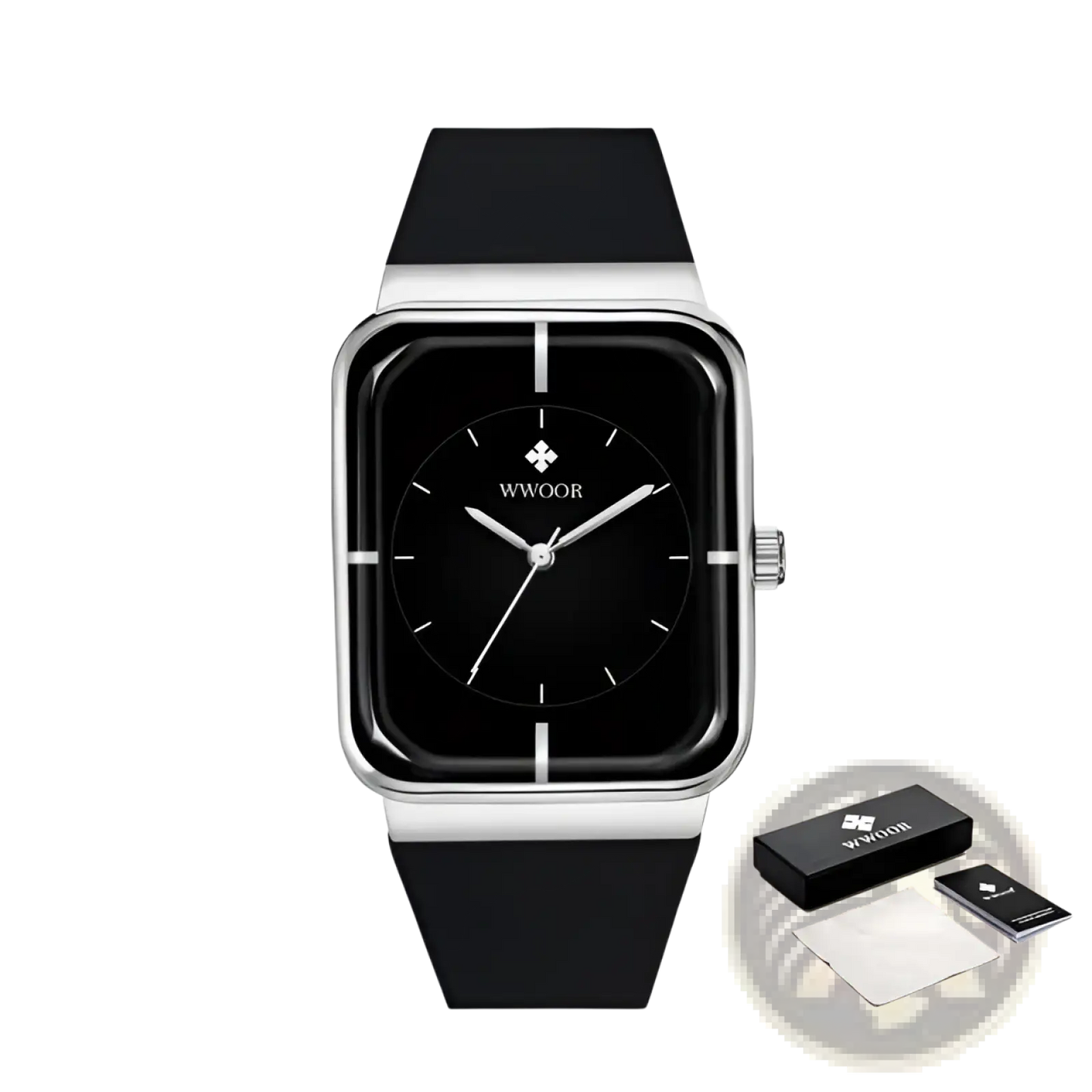 Wwoor Gold Rectangle Quartz Watch