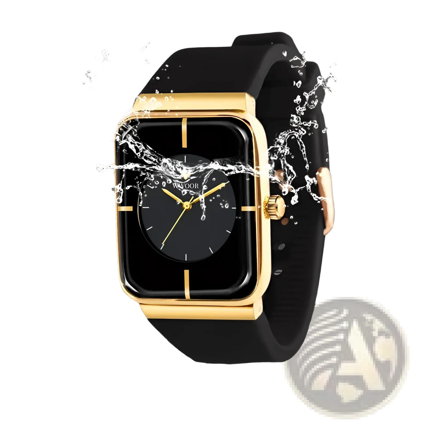 Wwoor Gold Rectangle Quartz Watch