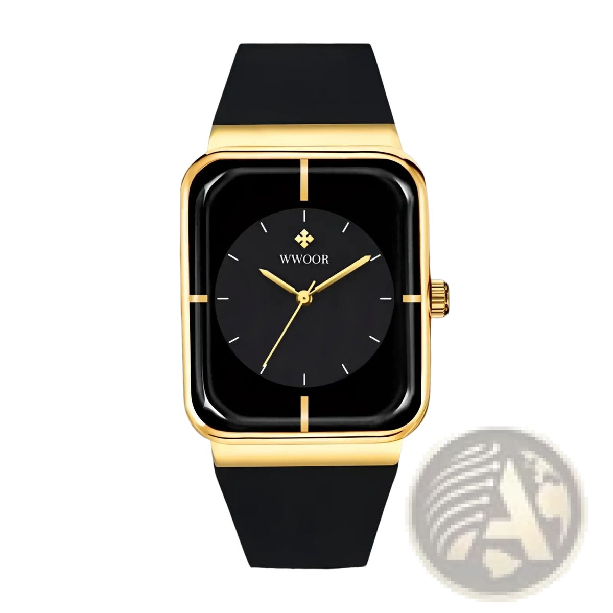 Wwoor Gold Rectangle Quartz Watch